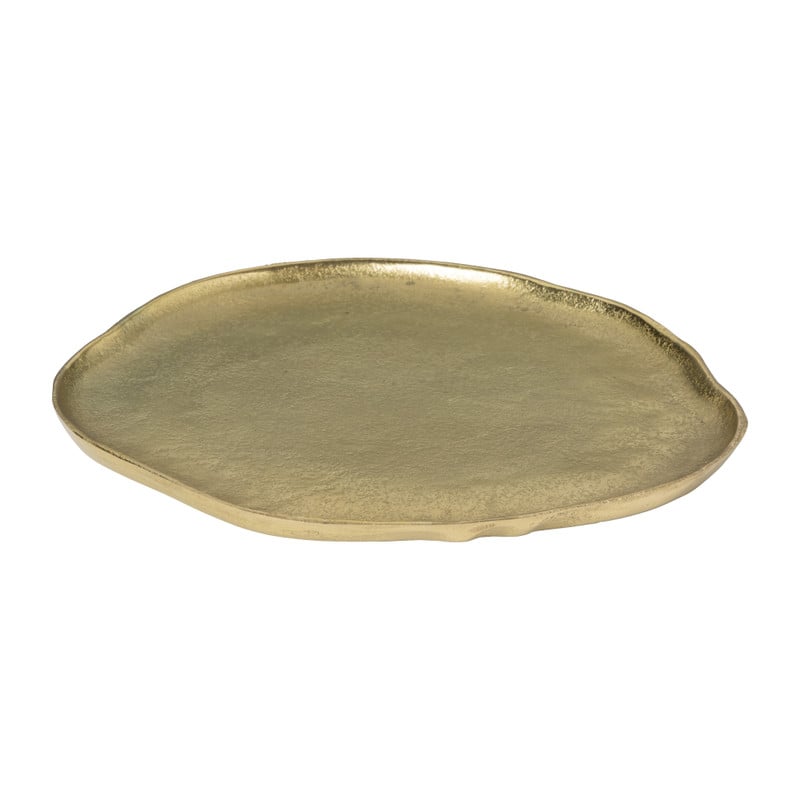 Kaarsenplateau organic - 24x22 cm - goud 