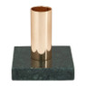 Kaarshouder marmer - groen - 7x7x7.5 cm