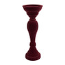 Kaarshouder velvet - rood - 33 cm 