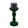 Kaarshouder velvet - groen - 20 cm 