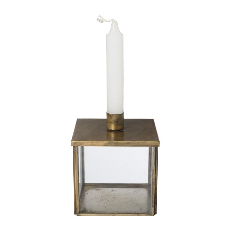 Kandelaar box goud - 10 cm 