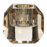 Kandelaar kristal - licht bruin  - ø5x4.5 cm 