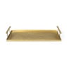 Kaarsenplateau rechthoek - goud - 36x21 cm
