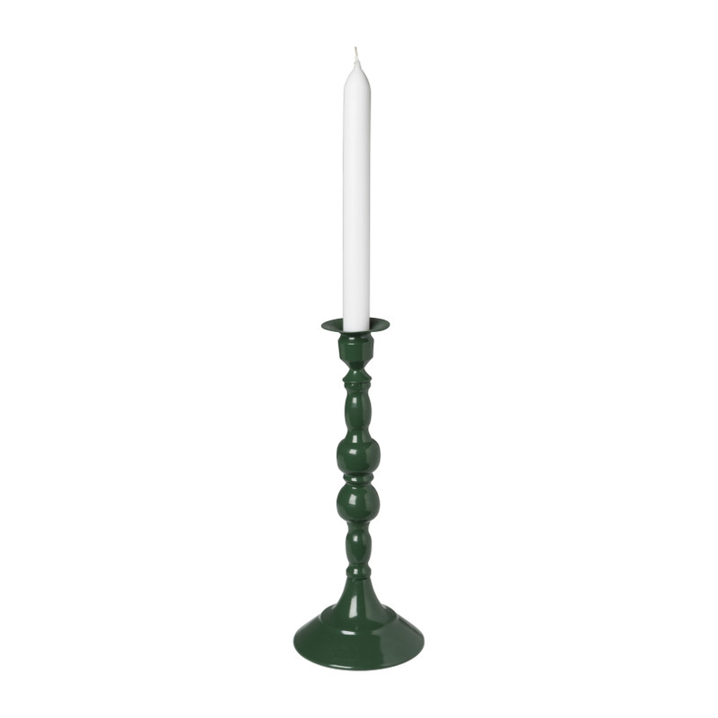 Kandelaar klassiek - groen - ø10.5x26 cm 