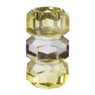 Kandelaar kristal 3-laags - geel/helder - 4x4x7 cm