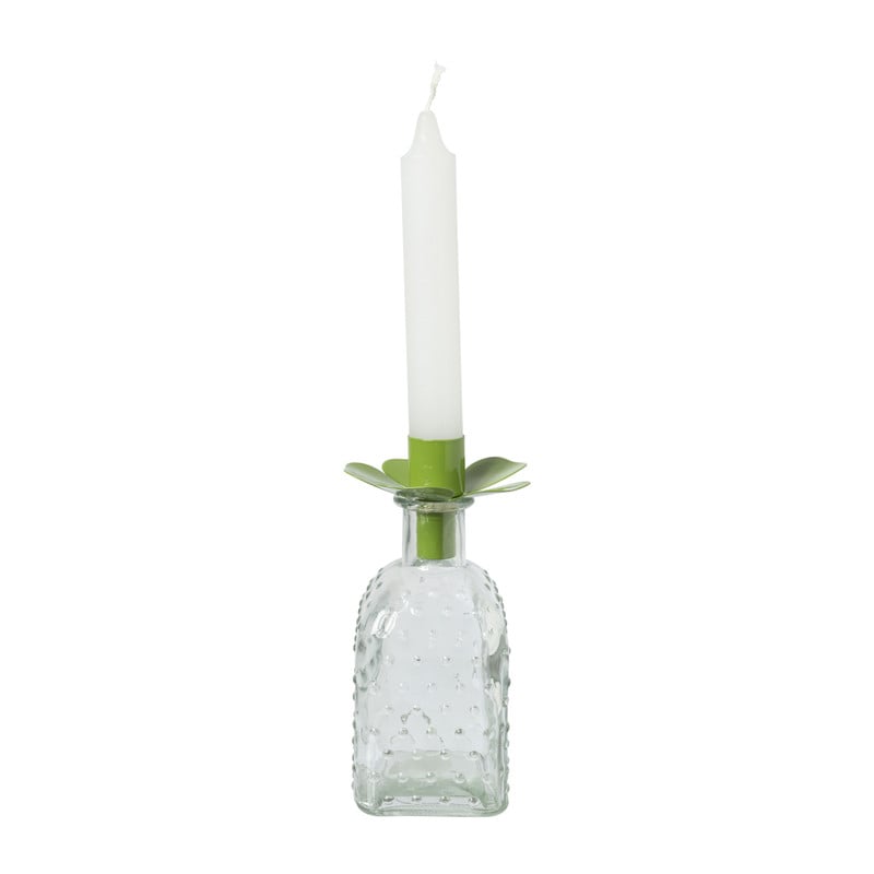 Kaarsenhouder voor fles bloem - diverse kleuren - ø7x5 cm
