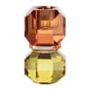 Kandelaar kristal - rood/geel - ø5.5x9 cm 
