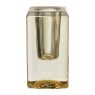 Kandelaar glas - geel - 4.2x4.2x8 cm