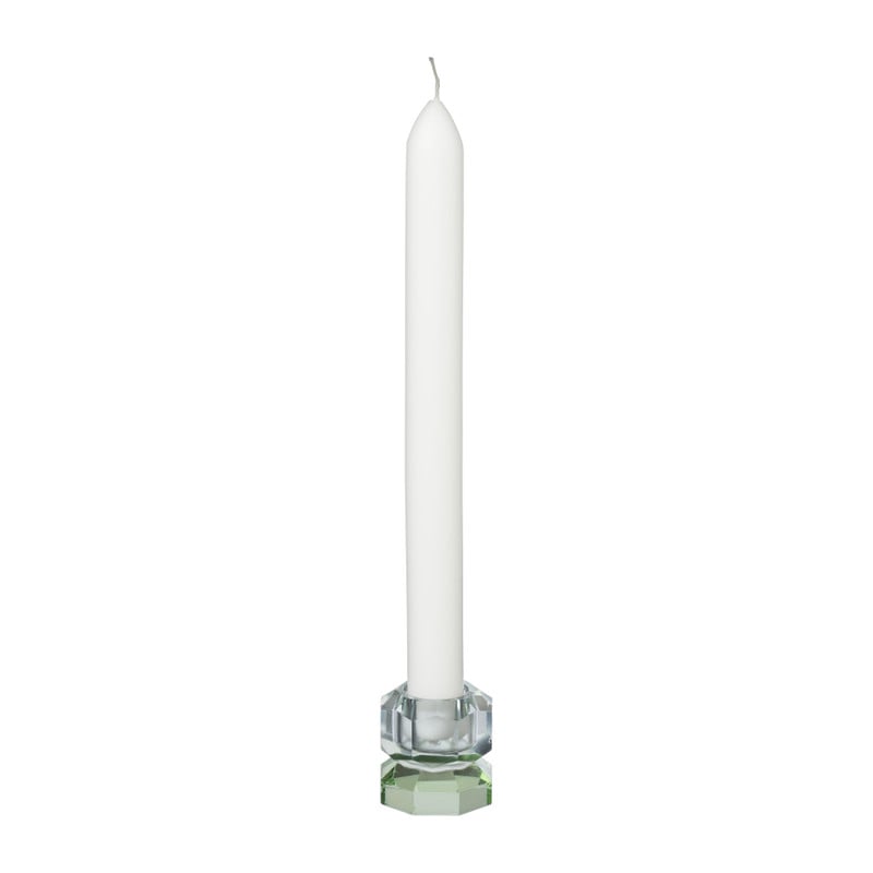 Kandelaar kristal 2-laags - blauw/groen - 4x4x4 cm 