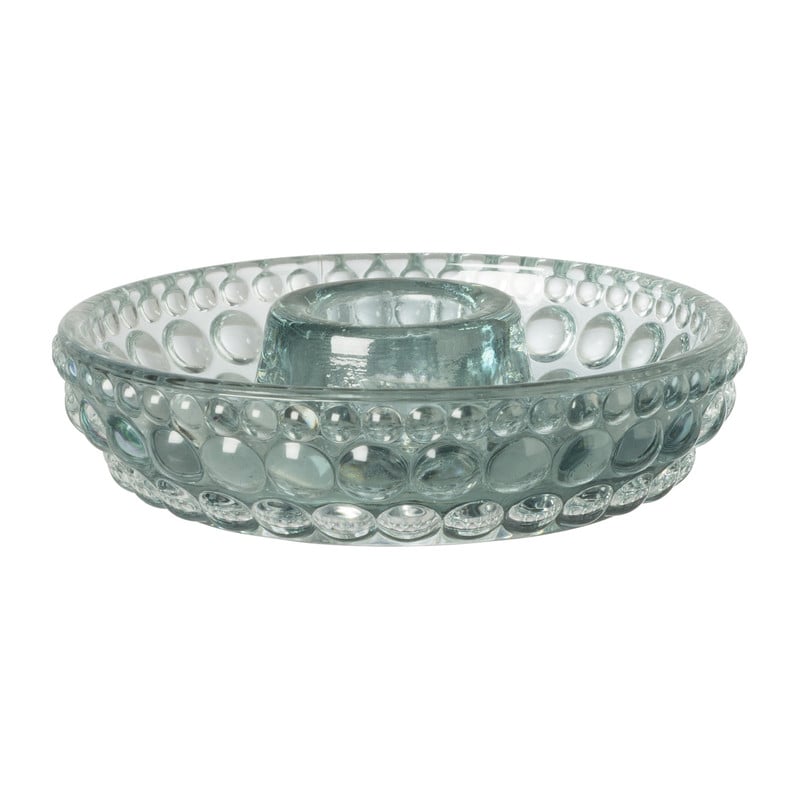 Dinerkaars schaaltje - blauw - 9.2x9.2x2.5 cm