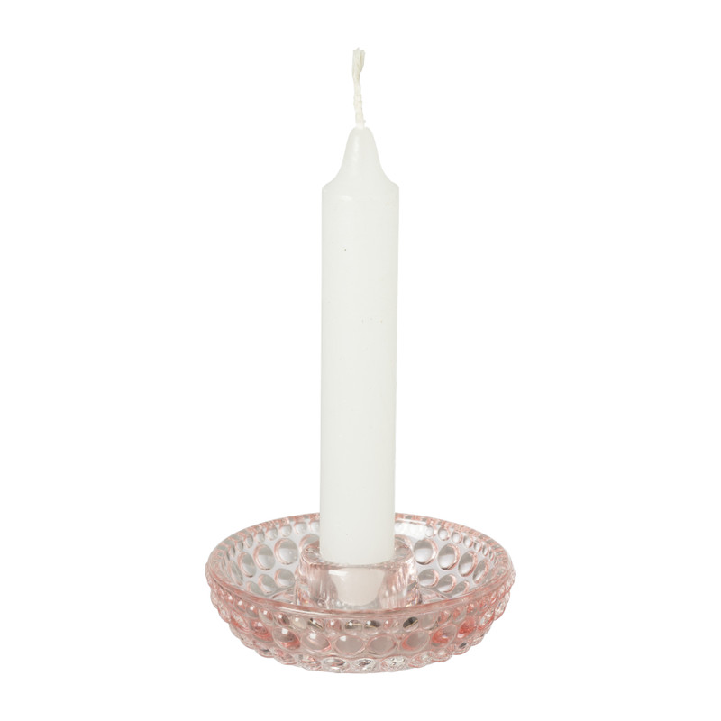 Dinerkaars schaaltje - roze - 9.2x9.2x2.5 cm
