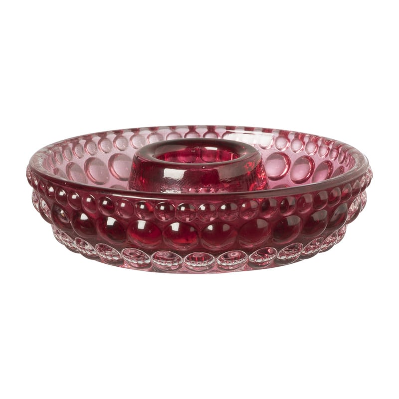 Dinerkaars schaaltje - rood - 9.2x9.2x2.5 cm
