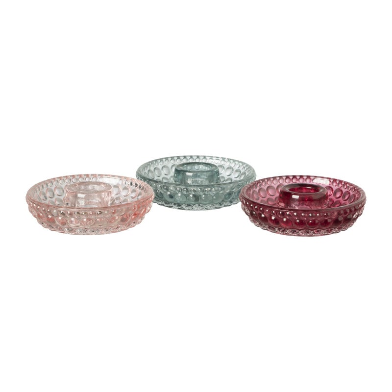 Dinerkaars schaaltje - rood - 9.2x9.2x2.5 cm