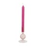 Kandelaar glas bol - roze - ø8x13.5 cm