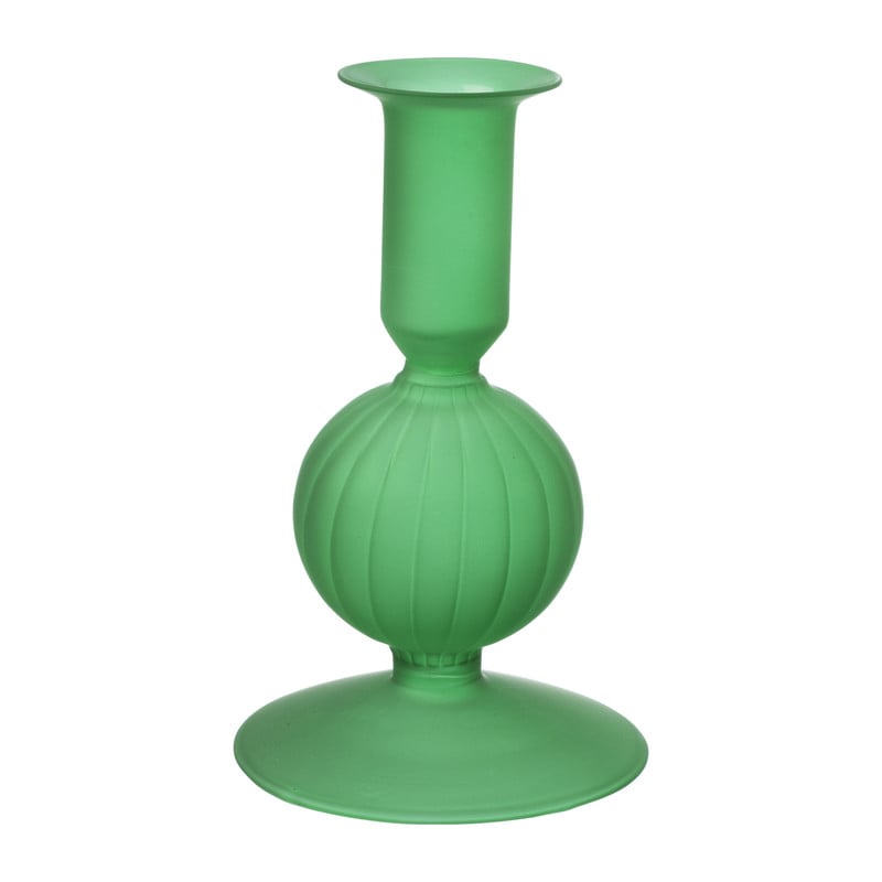 Kandelaar 1bol - groen - ø8.5x15 cm