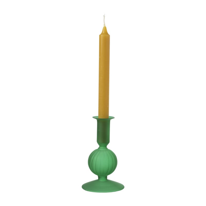 Kandelaar 1bol - groen - ø8.5x15 cm