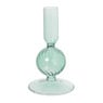 Kandelaar glas bol - groen - ø8x13.5 cm