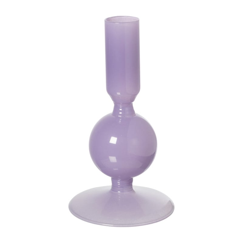 Kandelaar bol - paars - ø8x13.5 cm