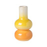 Kandelaar glazed - geel/oranje - ø7x13.5 cm