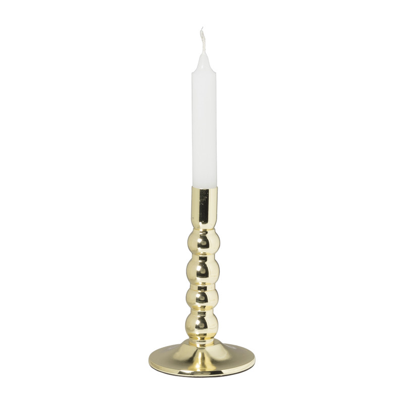 Kandelaar bulb klein - goud - ø10x17 cm