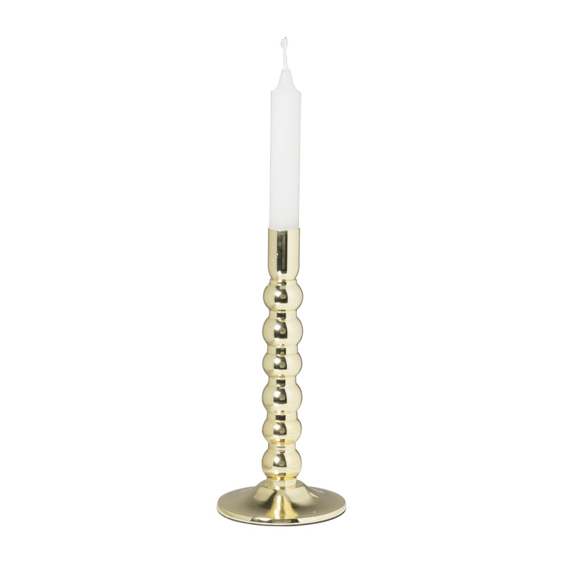 Kandelaar bulb groot - goud - ø10x22 cm