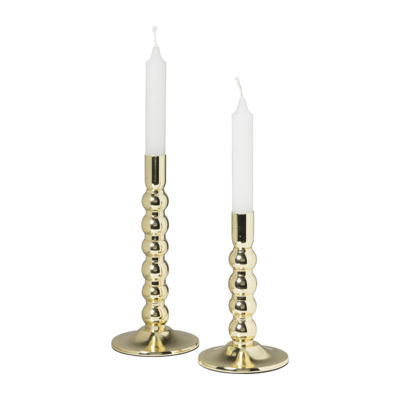 Kandelaar bulb groot - goud - ø10x22 cm