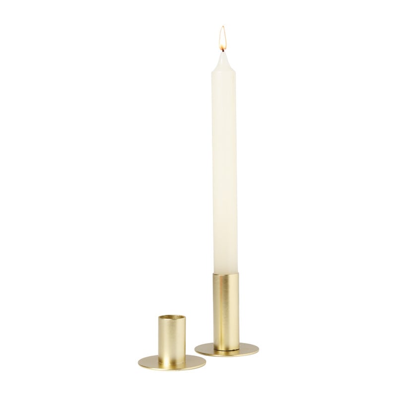 Kandelaar middel - goud - ø6x7 cm