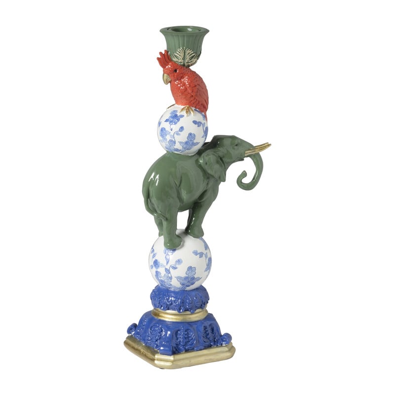 Kandelaar olifant - multikleur - 30x13x8.5 cm