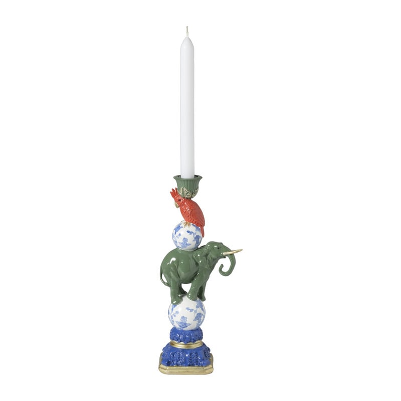 Kandelaar olifant - multikleur - 30x13x8.5 cm