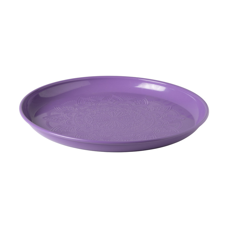 Decoratieplateau - paars - ø36x3 cm