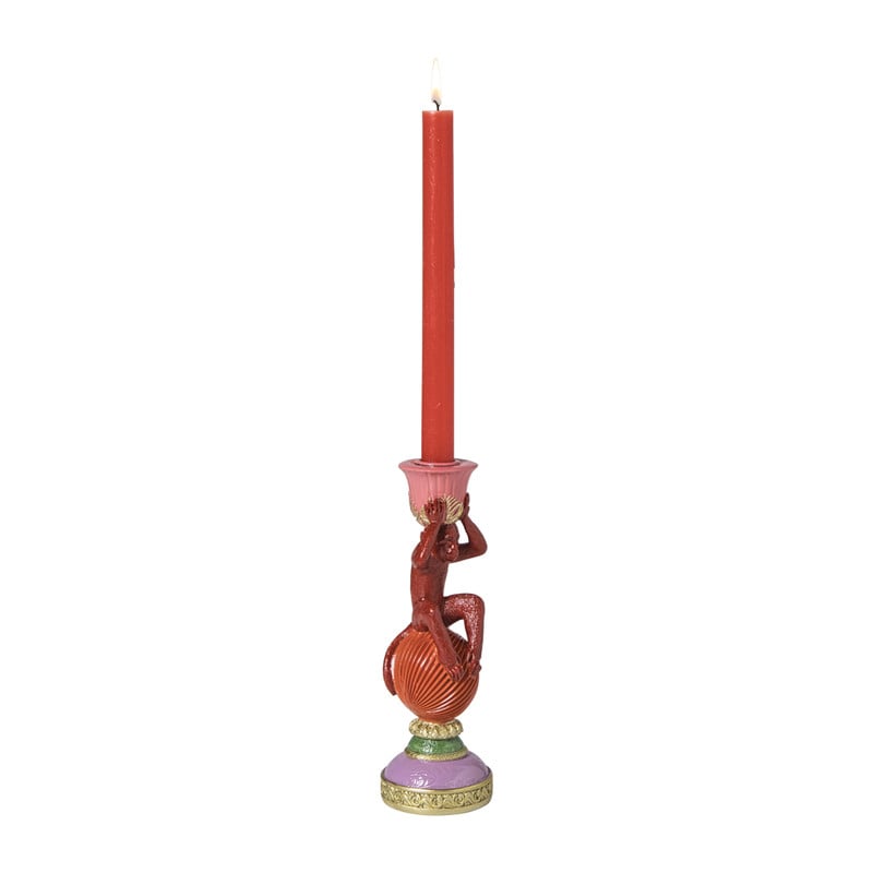 Kandelaar aap - multikleur - ø8x22.5 cm