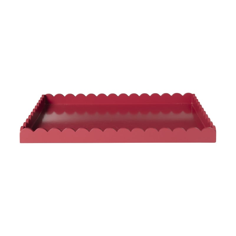 Plateau geschulpt - rood - 3x20x30 cm