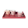 Plateau geschulpt - rood - 3x20x30 cm