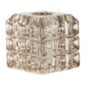 Kandelaar vierkant - beige - 5.5x5.5x5.5 cm
