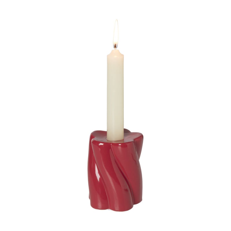 Kandelaar spekje - bordeauxrood - ø6.5x9.5 cm