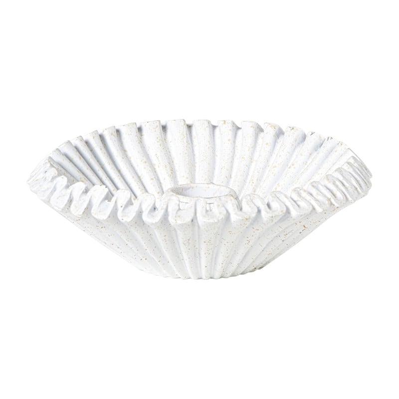 Kandelaar wave - wit - ø13.5x4 cm