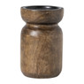 Kandelaar hout groot - bruin - ø10x16 cm
