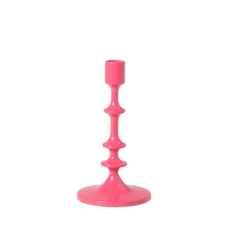 Kandelaar klein - roze - ø10x18.5 cm