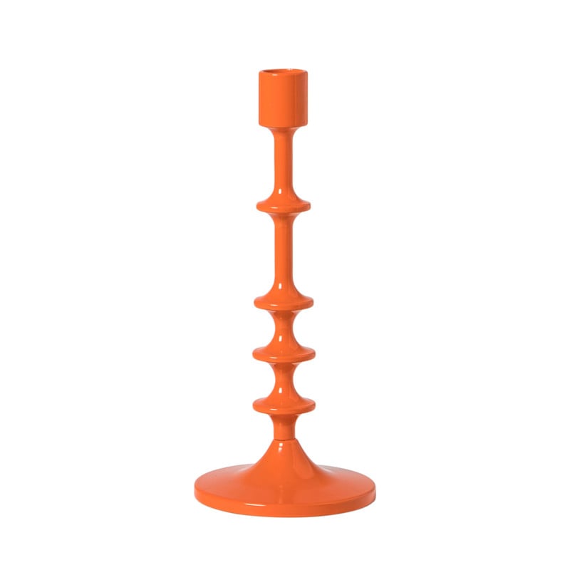 Kandelaar middel - oranje - ø10x23.5 cm