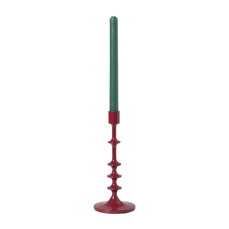 Kandelaar middel - bordeauxrood - ø10x23.5 cm