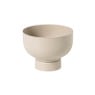 Waxinelichthouder met standaard -  beige - ø8x6 cm