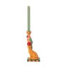 Kandelaar luipaard en vogel - multikleur - 25.8 cm