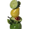 Kandelaar fruit - multikleur - ø10x28 cm