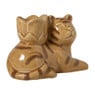 Kandelaar tijger - bruin - 12.5x8.5x7.5 cm