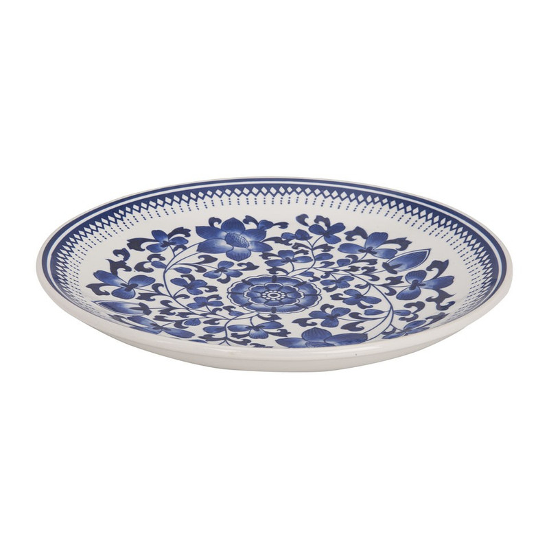 Plateau blauw-wit - 36 cm