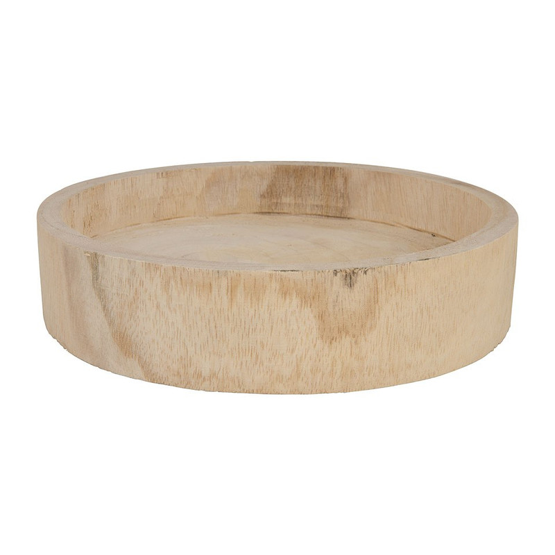 Kaarsenplateau hout - 23 cm 