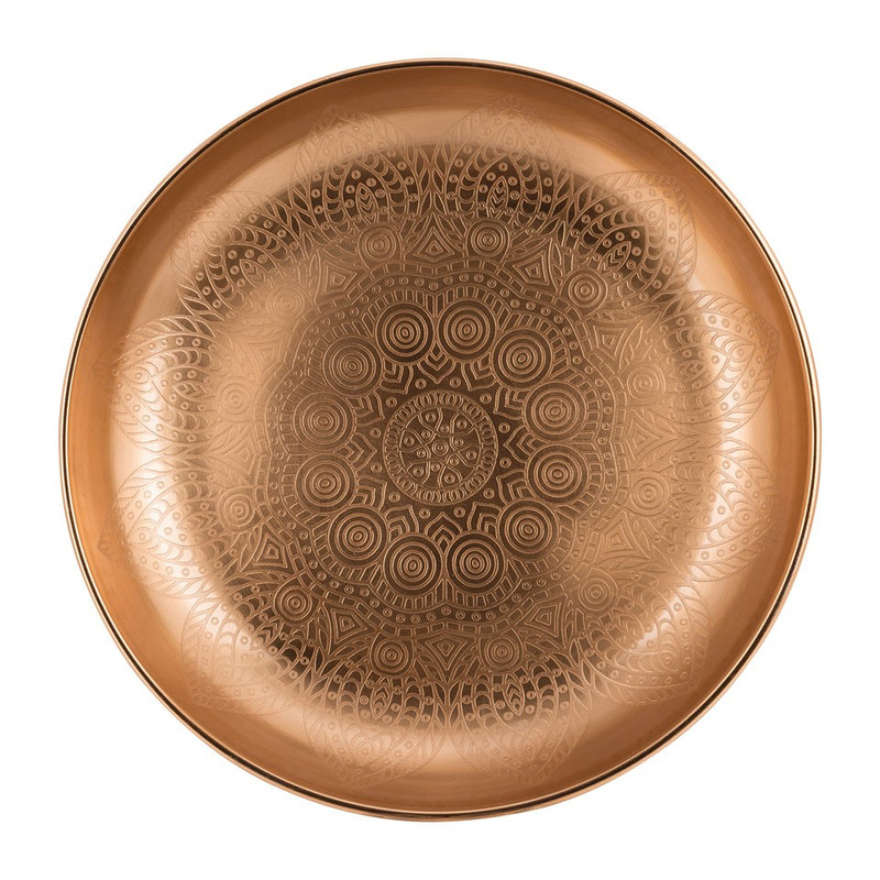 Kaarsenplateau koper - klein - 26 cm