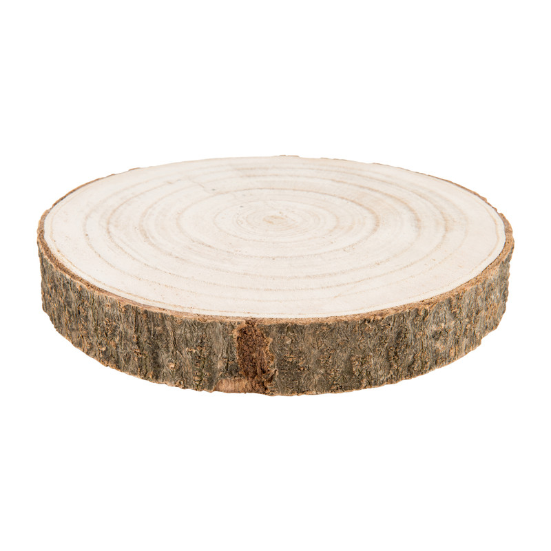 Decoratie plateau hout - 19 cm