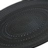 Decoratiebord stip reliëf - 49 cm - zwart