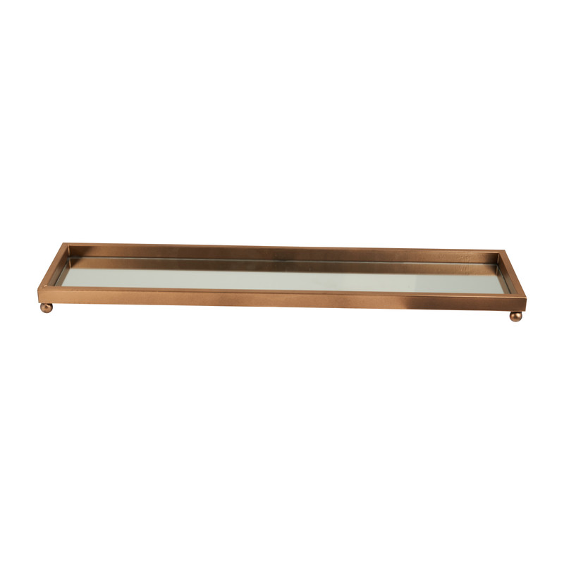 Plateau met spiegel - goud  - 60x15 cm 